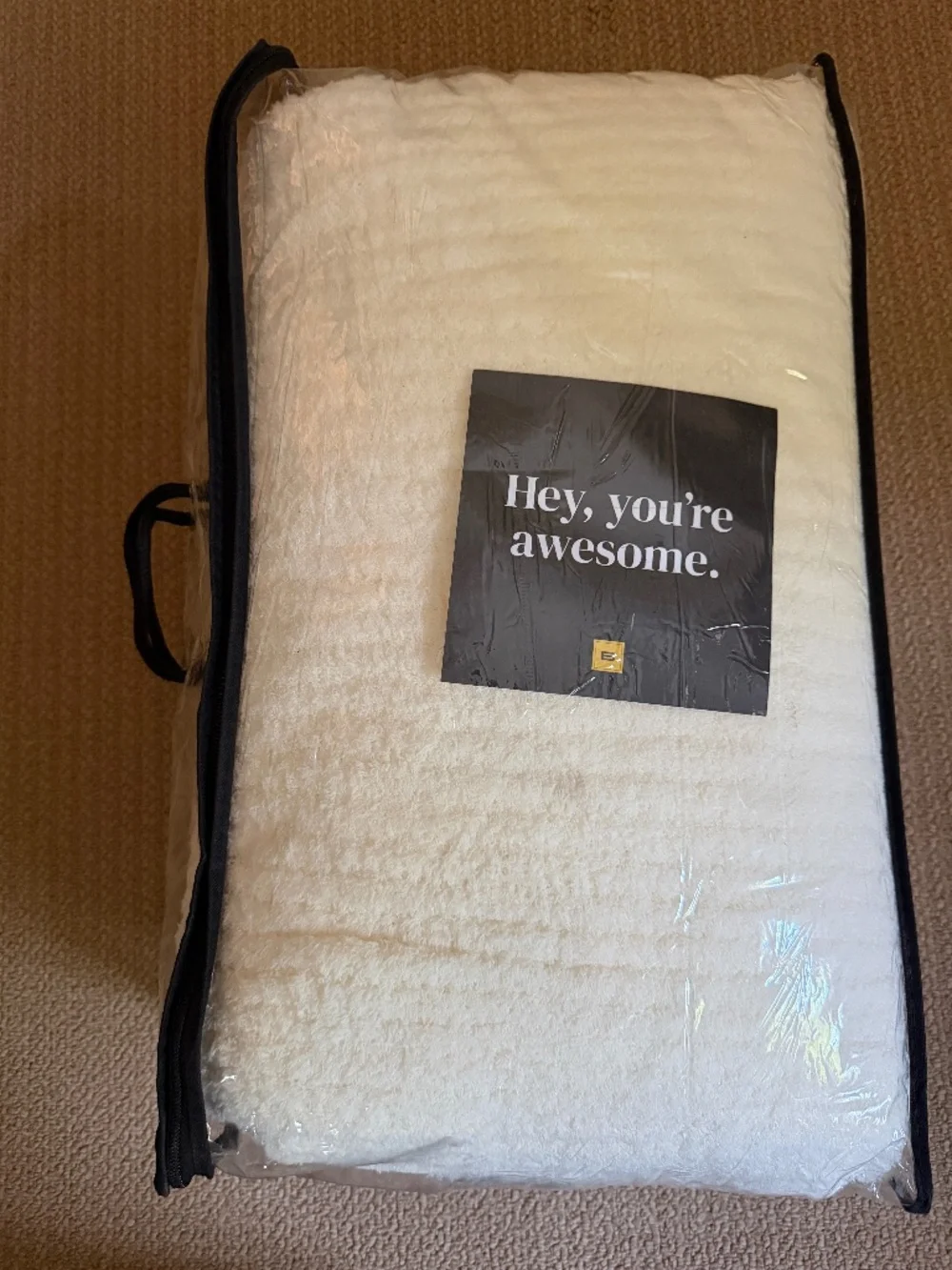 King Premier Plush Cream Microfiber Blanket